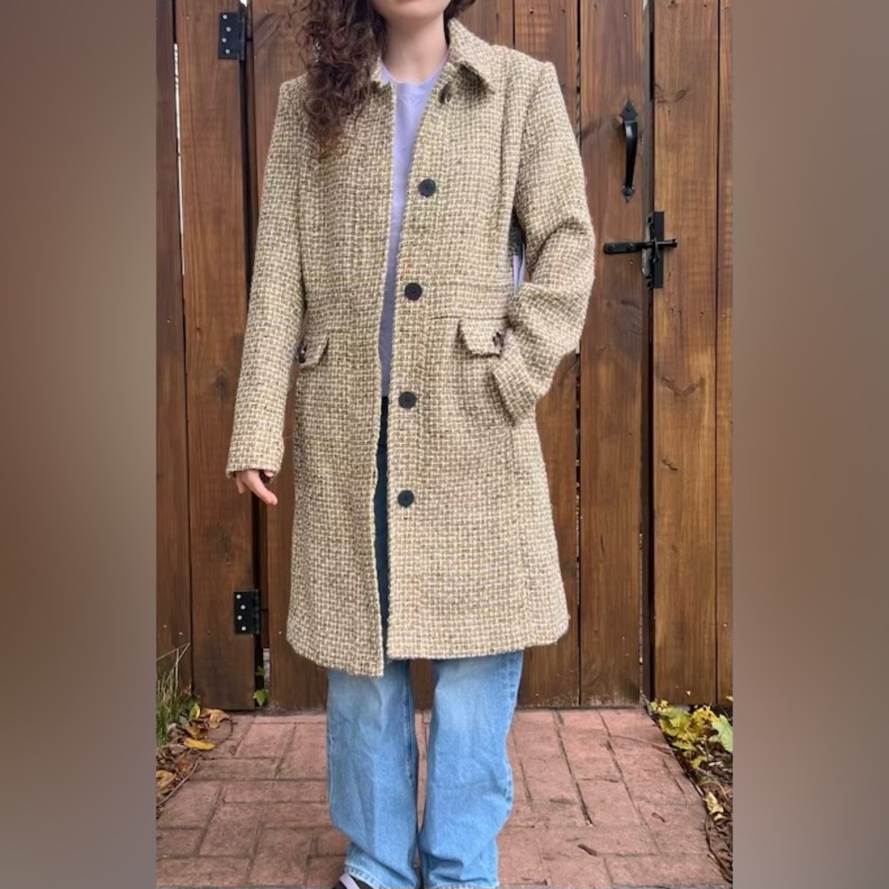 Liz Claiborne Ivory Honey Overcoat